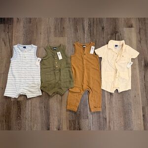 NWT- Baby Boy 6-12M Old Navy Rompers